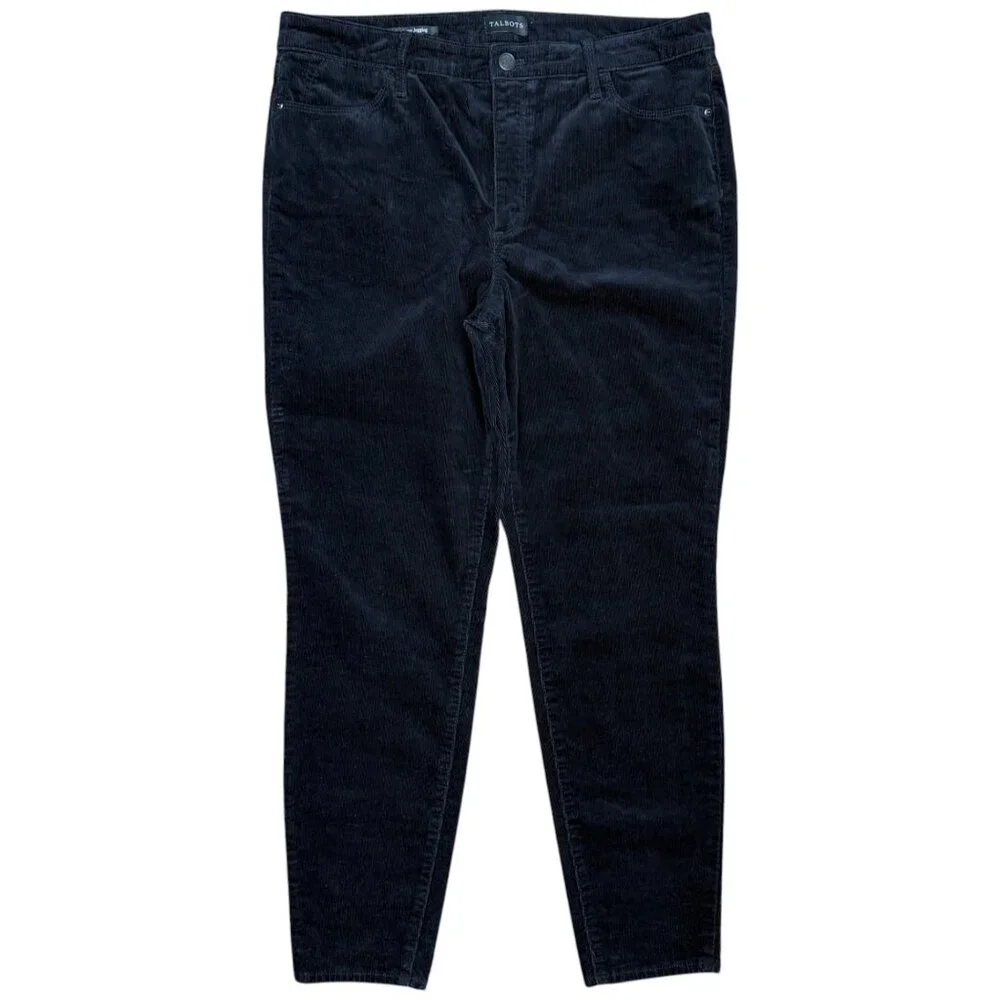 EUC Women's TALBOTS‎ Black Corduroy Jegging Jeans | Size 12